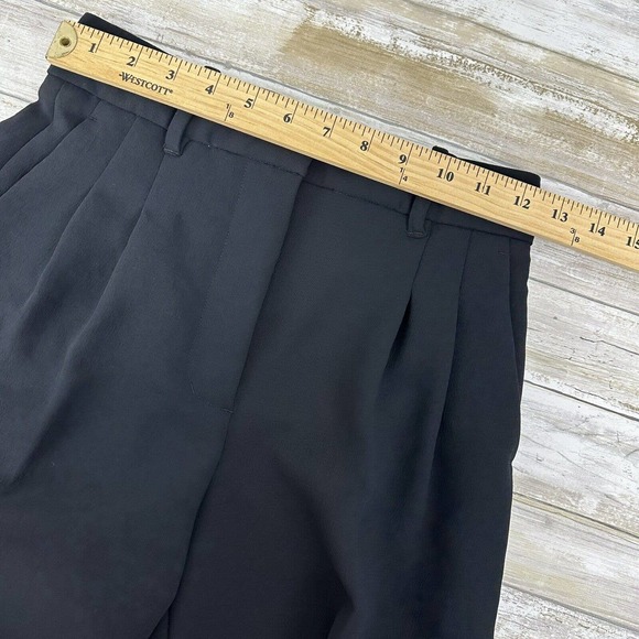 Aritzia Wilfred Size 0 Effortless Pant Pleated High Rise Wide Leg Black Waist 25 - Picture 12 of 16